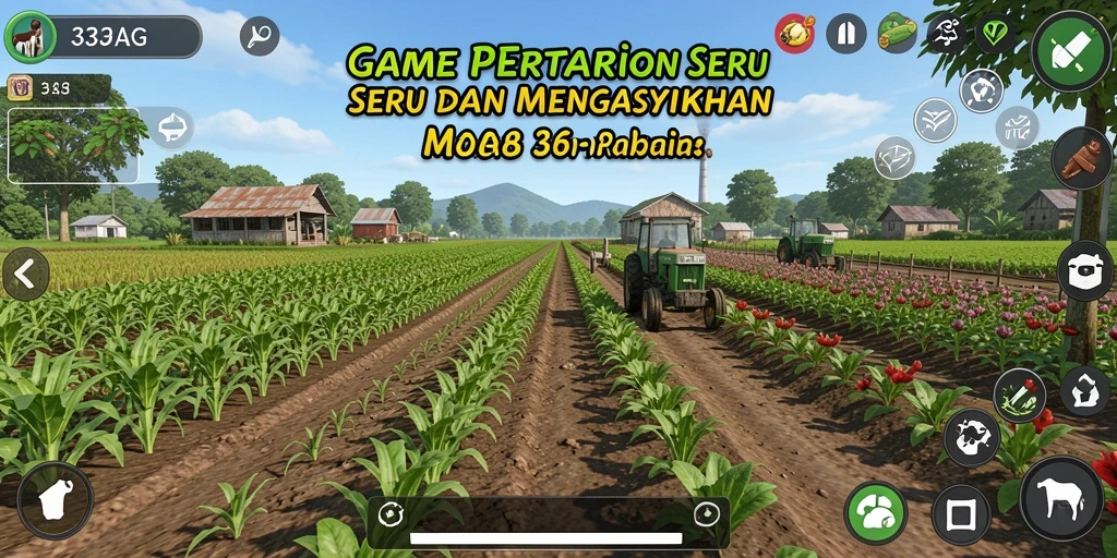 Tampilan gameplay menarik di 33AG yang menunjukkan aktivitas bertani.