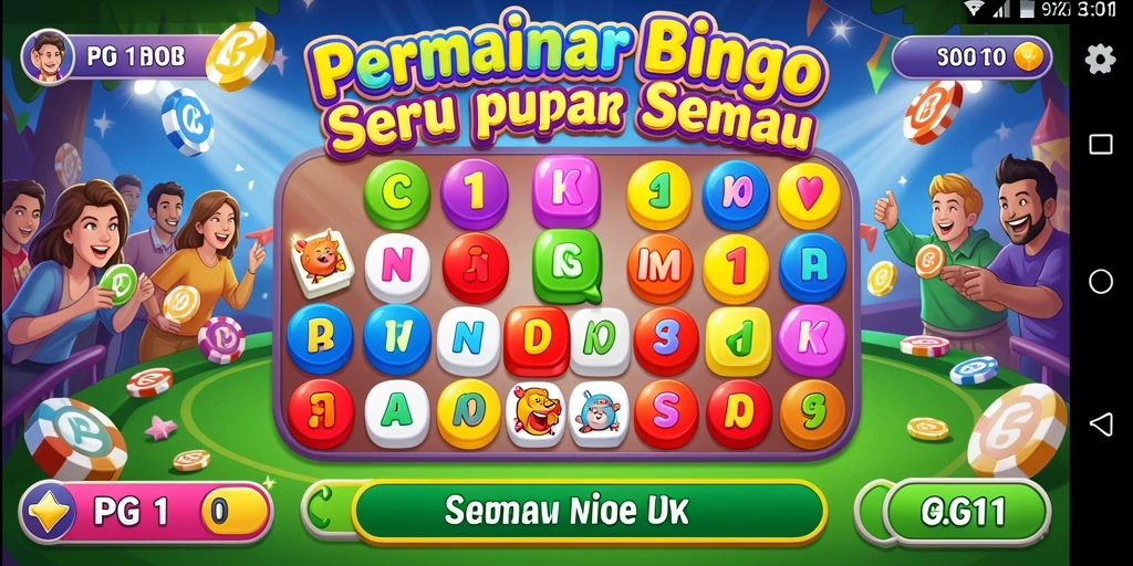 Tampilan gameplay Bingo yang menarik dan penuh warna di PG11.