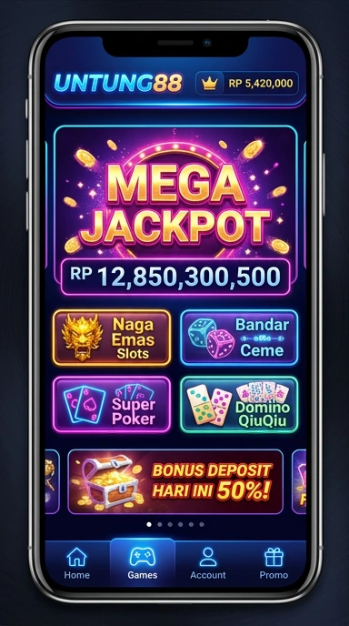 Tampilan antarmuka pengguna aplikasi untung88 yang sederhana dan efektif.